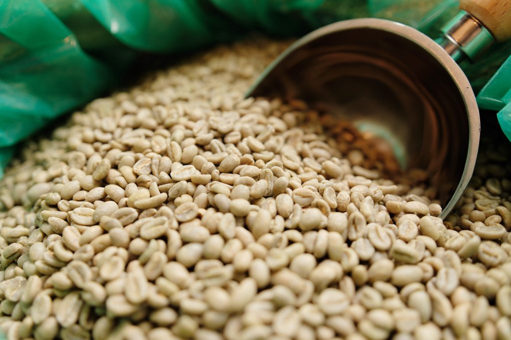 Fresh coffee beans sourced from Ethiopia